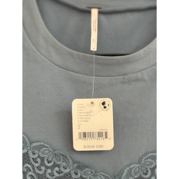 NWT $128 Free People Cruz Mini Dress Blue Size Small - Picture 4 of 6